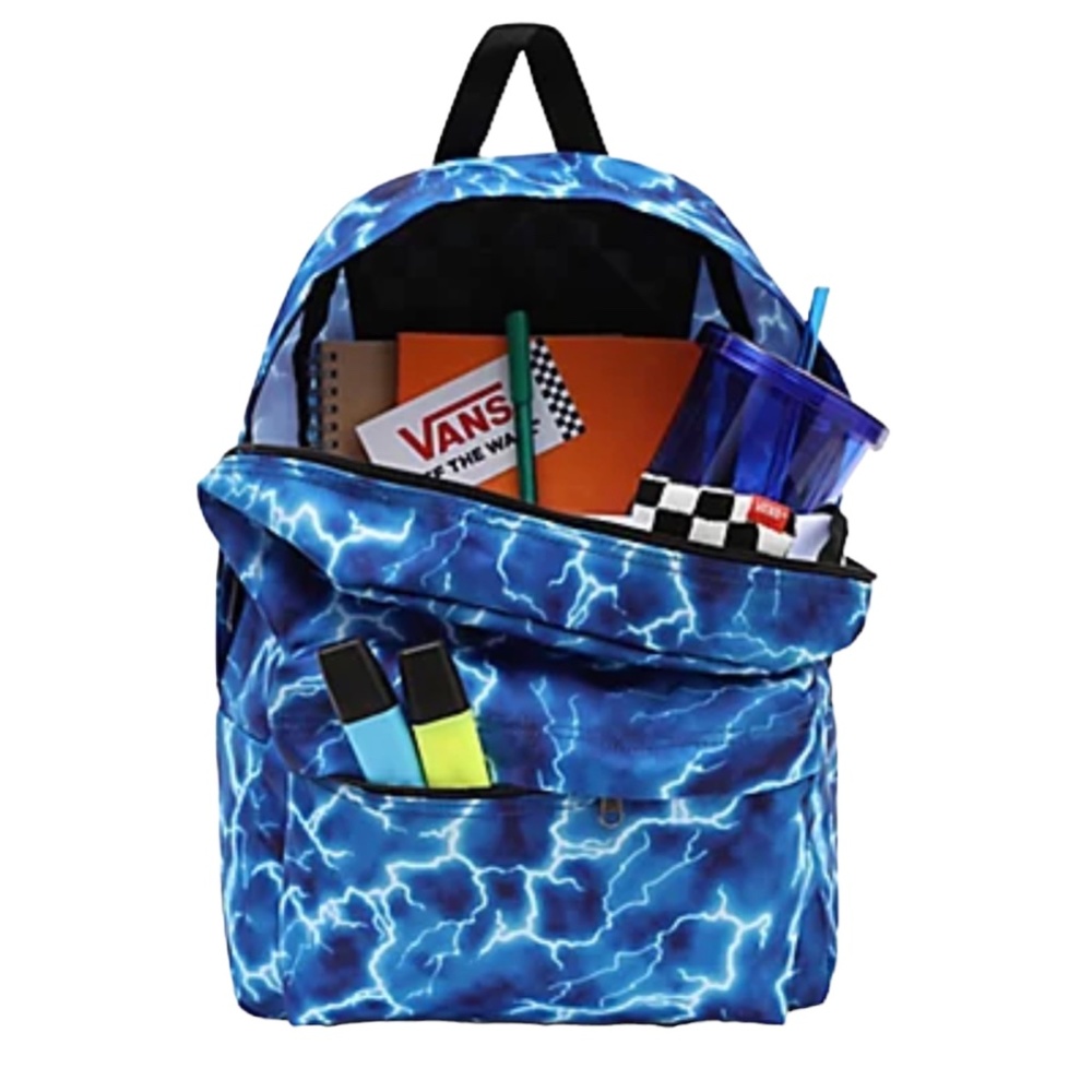 VANS Old Skool Backpack Boys' Blue Skateboard Bag Logo VN0002TLAMQ - Picture 4 of 6